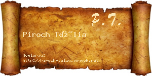 Piroch Tália névjegykártya
